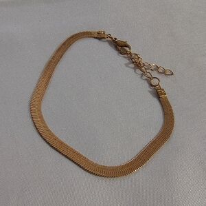 Trendy Gold Plated Herringbone Bracelet